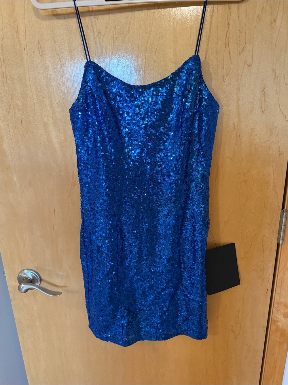 Lulu's Royal Blue Sequin Slip Mini Dress